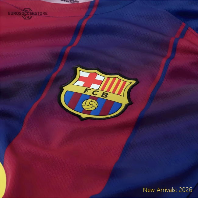 Barcelona 2025-2026 Home Uniform Football Jersey For Diehard Football Fa-Jersey Chest: 2026 World Cup Soccer Kits