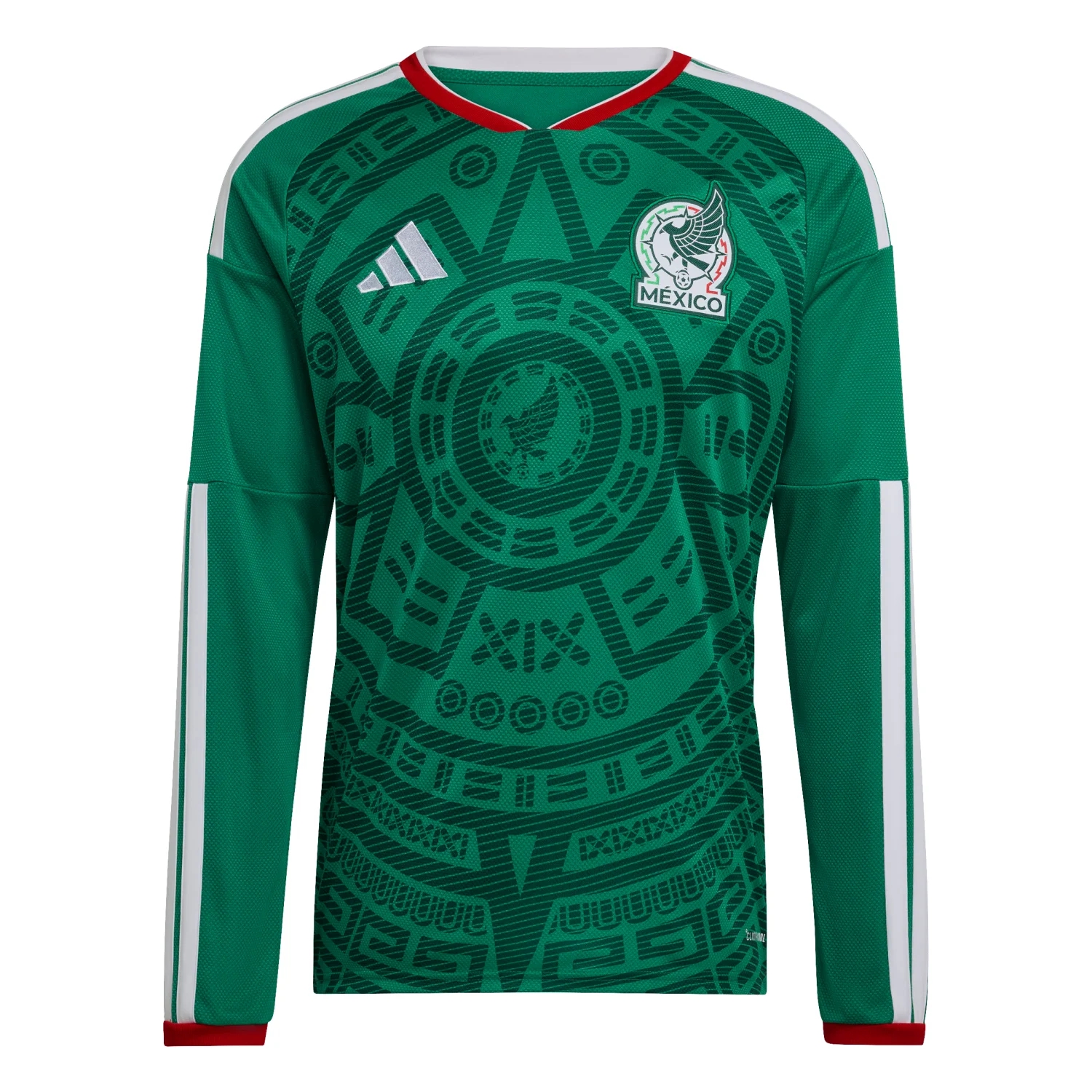 Mexico 2026 Home Long Sleeve Jersey Men's - Green Host Edition Kit-Jersey Chest: 2026 World Cup Soccer Kits