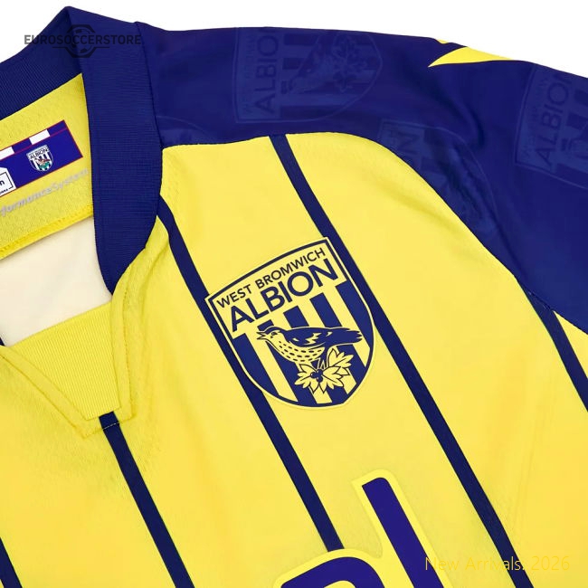 West Brom 2024-2025 Away Gear Football Football Top For Diehard Football-Jersey Chest: 2026 World Cup Soccer Kits