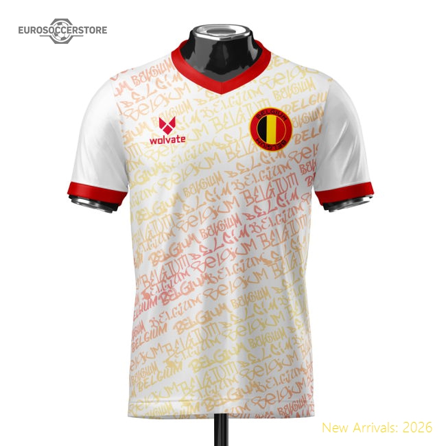 Belgium Adult Belgium Heritage Football Short Sleeve Jersey Wolvate-Jersey Chest: 2026 World Cup Soccer Kits