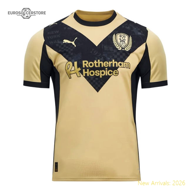 League Two 2025-2026 Away Uniform Rotherham United Football Shirt-Jersey Chest: 2026 World Cup Soccer Kits