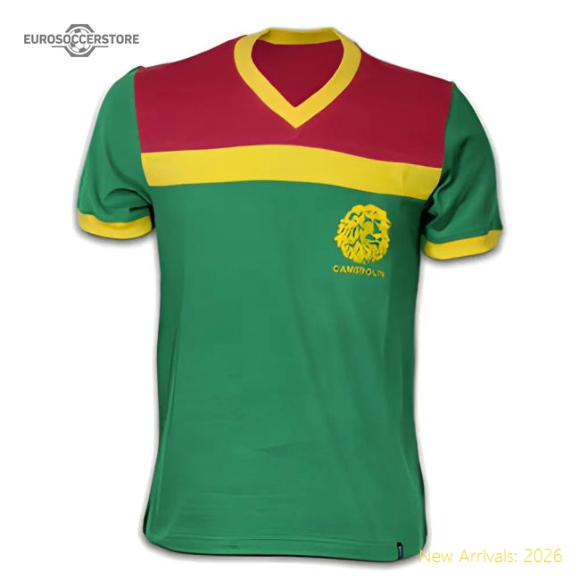 S,Cameroon Cameroon 1989 Short Sleeve Retro Shirt 100% Cotton-Jersey Chest: 2026 World Cup Soccer Kits