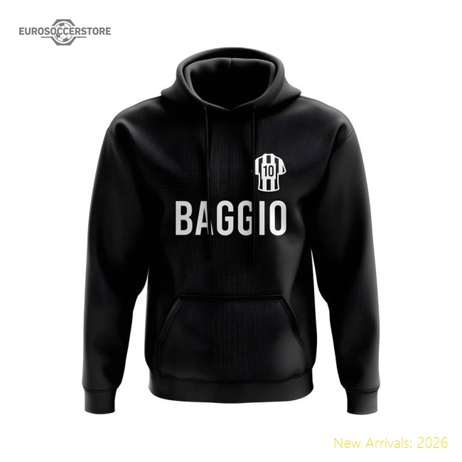 Juventus Roberto Baggio Juventus Number Football Hoody (Black)-Jersey Chest: 2026 World Cup Soccer Kits