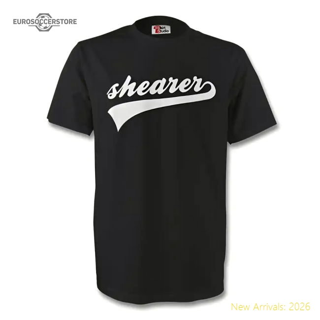 Newcastle Alan Shearer Newcastle Signature Football Tee (Black)-Jersey Chest: 2026 World Cup Soccer Kits