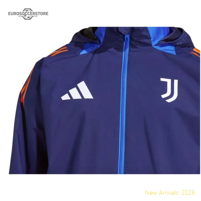 Juventus 2024-2025 Juventus Allweather Football Jacket (Navy)-Jersey Chest: 2026 World Cup Soccer Kits