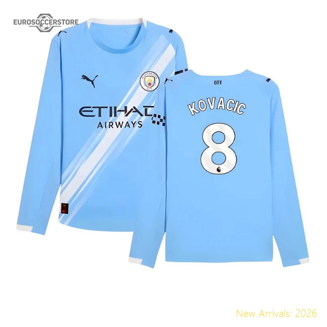 Man City 2025-2026 Home Uniform Long Sleeve Player Version Match Kit-Jersey Chest: 2026 World Cup Soccer Kits