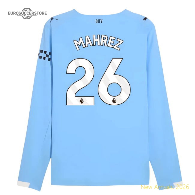 Man City 2025-2026 Home Kit Long Sleeve Player Version Football Shirt-Jersey Chest: 2026 World Cup Soccer Kits