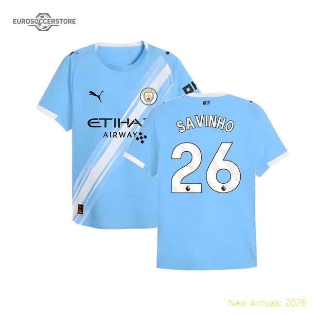 Man City 2025-2026 Home Gear Player Version Football Top-Jersey Chest: 2026 World Cup Soccer Kits