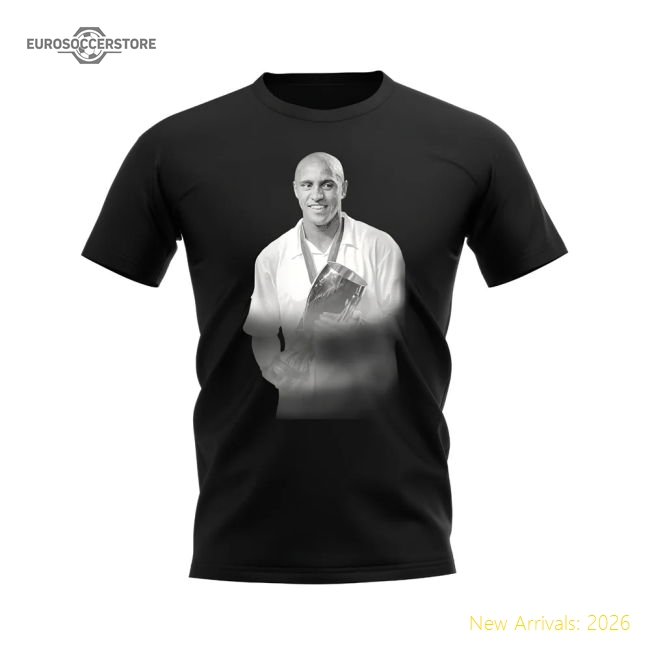 Real Madrid Roberto Carlos Real Madrid Legend T-Shirt (Black)-Jersey Chest: 2026 World Cup Soccer Kits