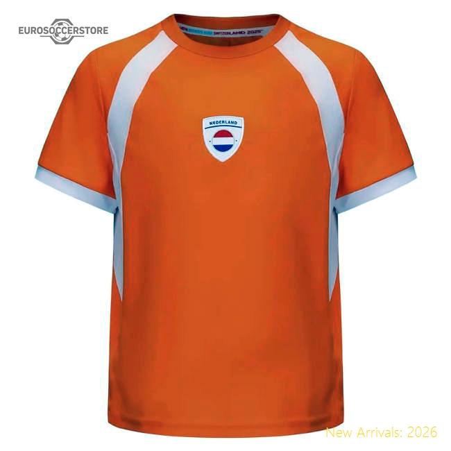 Holland Kids(Youth) Kids Orange-Jersey Chest: 2026 World Cup Soccer Kits