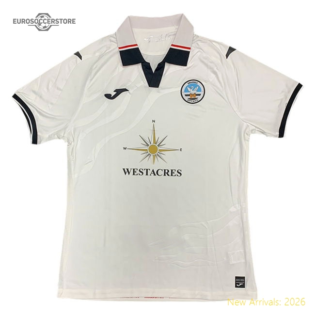 League One 2022-2023 Home Uniform Swansea City Football Top-Jersey Chest: 2026 World Cup Soccer Kits