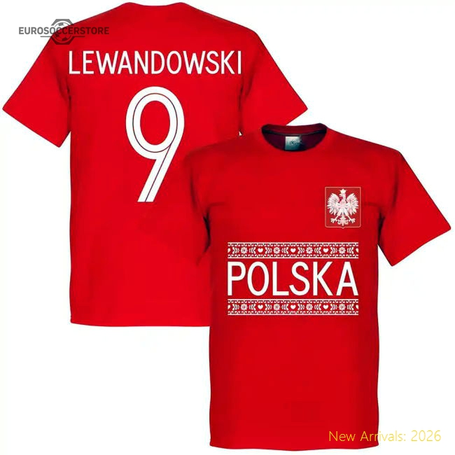 Poland Fan Fan Tee-Jersey Chest: 2026 World Cup Soccer Kits