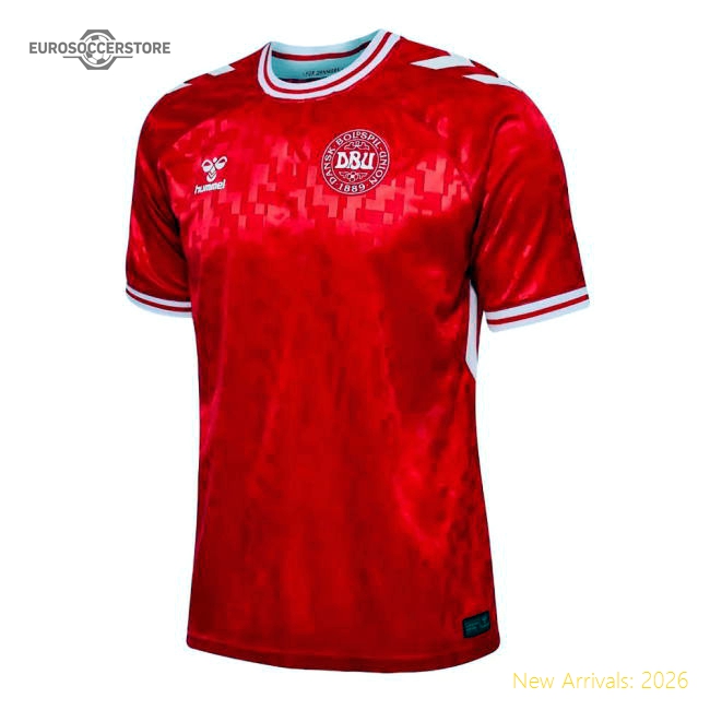 Denmark 2024-2025 Home Uniform Football Football Top-Jersey Chest: 2026 World Cup Soccer Kits