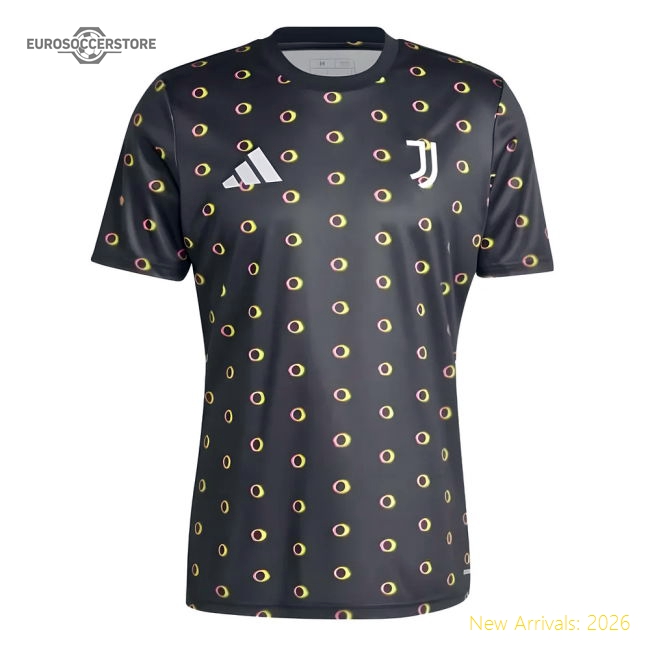 Juventus 2024-2025 Juventus Pre-Match Match Kit (Black)-Jersey Chest: 2026 World Cup Soccer Kits