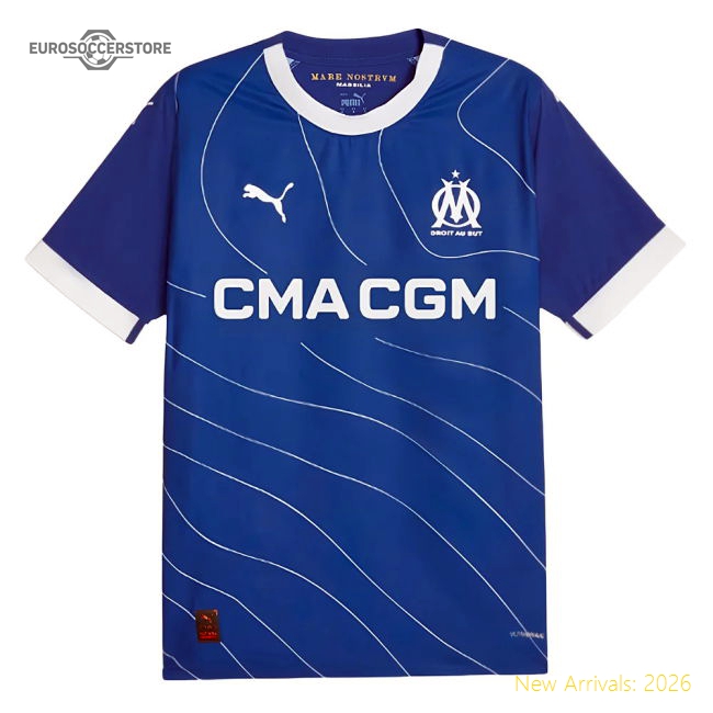 Marseille 2023-2024 Away Uniform Football Football Top For Diehard Footb-Jersey Chest: 2026 World Cup Soccer Kits
