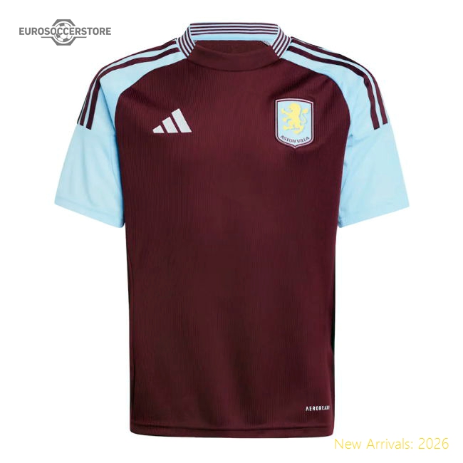 Club Teams,Aston Villa 2024-2025 Aston Villa Home Shirt (Youth) (Pau 14)-Jersey Chest: 2026 World Cup Soccer Kits