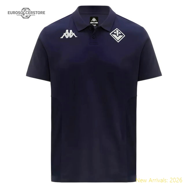 Fiorentina 2025-2026 Fiorentina Presentation Polo Football Shirt (Navy)-Jersey Chest: 2026 World Cup Soccer Kits