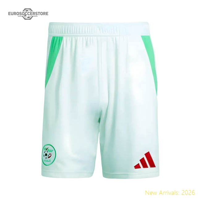 S,Algeria Game Ready 2024-2025 Algeria Home Kit Shorts (White)-Jersey Chest: 2026 World Cup Soccer Kits