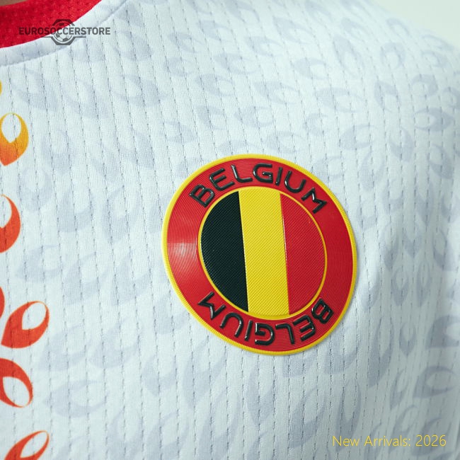 Belgium Adult Belgium Legacy Football White Short Sleeve Jersey Wolvate-Jersey Chest: 2026 World Cup Soccer Kits