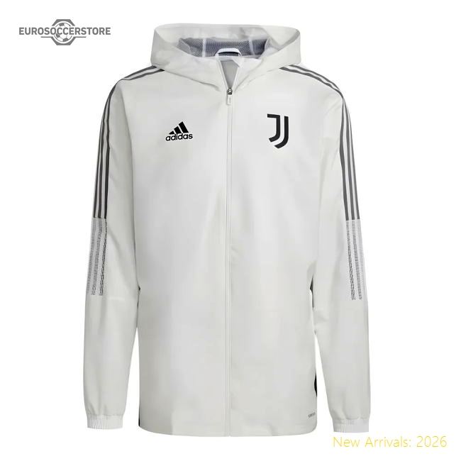 Juventus 2021-2022 Juventus Presentation Jacket (White)-Jersey Chest: 2026 World Cup Soccer Kits