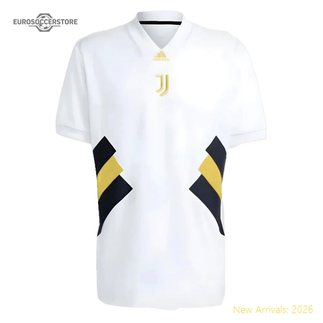 Juventus 2023-2024 Juventus Icon Football Match Kit (White)-Jersey Chest: 2026 World Cup Soccer Kits