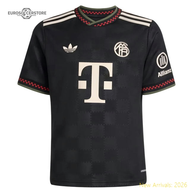 Bayern Munich 2025-2026 Third Kit Football Football Top (Kids)-Jersey Chest: 2026 World Cup Soccer Kits