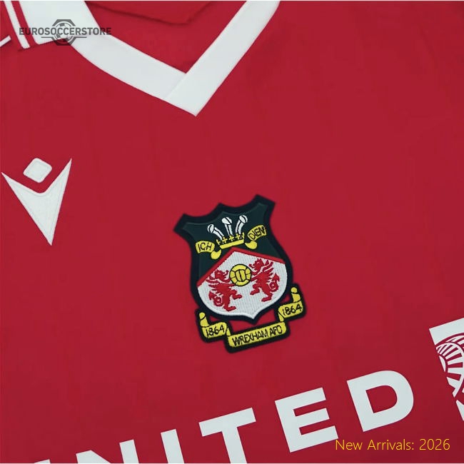 Wrexham 2025-2026 Home Kit Football Match Kit For Diehard Football Fans-Jersey Chest: 2026 World Cup Soccer Kits