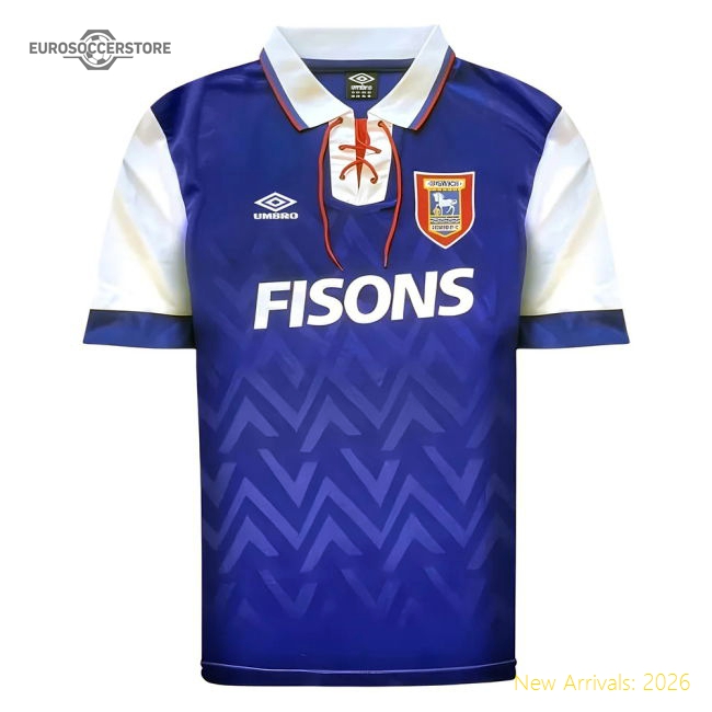 Championship 1992-1994 Ipswich Town Umbro Retro (Your Name) Match Kit-Jersey Chest: 2026 World Cup Soccer Kits