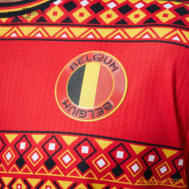 Belgium Adult Belgium Legacy Football Red Short Sleeve Jersey Wolvate-Jersey Chest: 2026 World Cup Soccer Kits