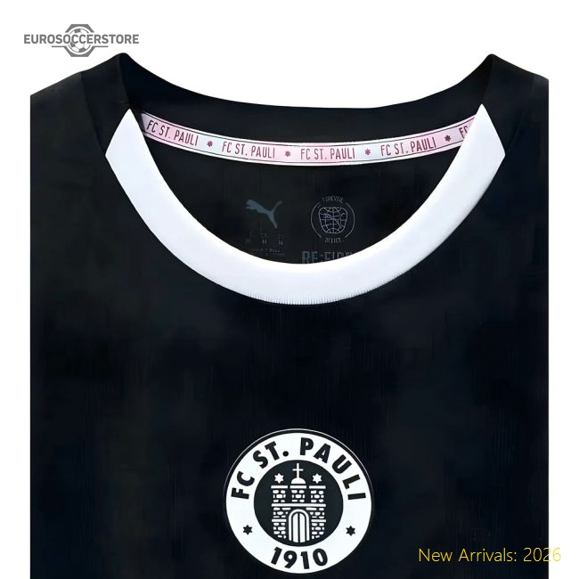 St Pauli 2025-2026 Third Kit St Pauli Football Football Top-Jersey Chest: 2026 World Cup Soccer Kits