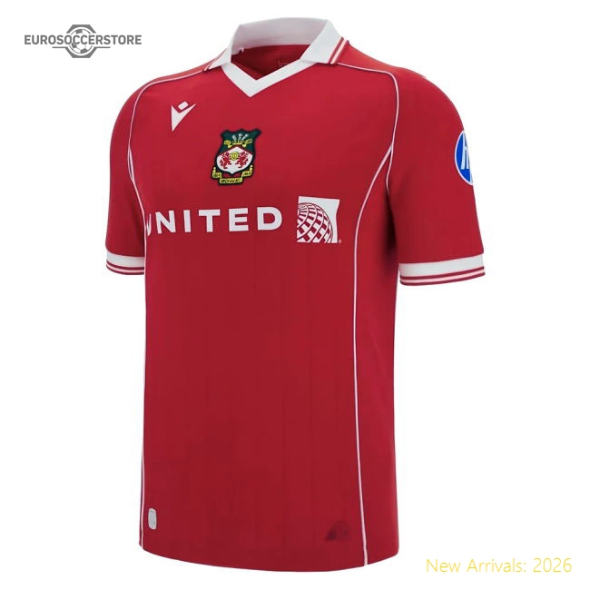 Wrexham 2025-2026 Home Kit Football Match Kit For Diehard Football Fans-Jersey Chest: 2026 World Cup Soccer Kits