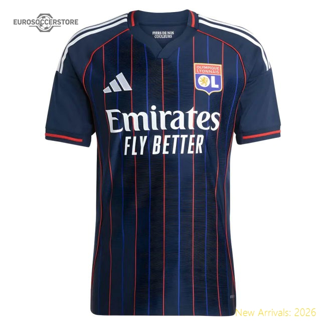 Olympique Lyon 2025-2026 Away Gear Olympique Lyon Football Top-Jersey Chest: 2026 World Cup Soccer Kits