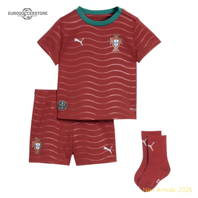 Portugal 2026-2027 Home Uniform Portugal Baby Kit Match Kit-Jersey Chest: 2026 World Cup Soccer Kits