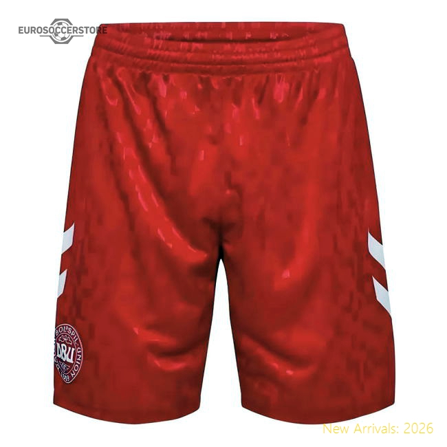 Denmark 2024-2025 Away Uniform Denmark Shorts Red-Jersey Chest: 2026 World Cup Soccer Kits