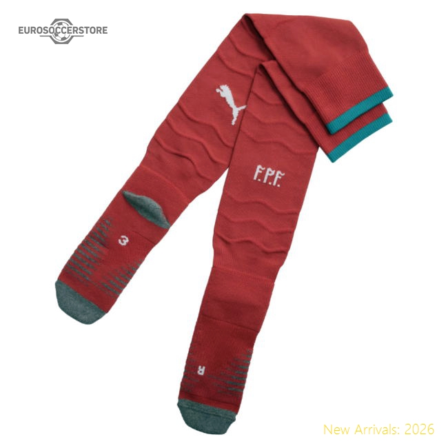 Portugal 2026-2027 Home Uniform Football Socks (Red) For Diehard Footbal-Jersey Chest: 2026 World Cup Soccer Kits
