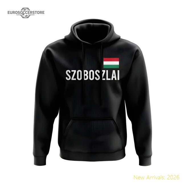 Hungary Dominik Szoboszlai Hungary Name Hoody Black-Jersey Chest: 2026 World Cup Soccer Kits