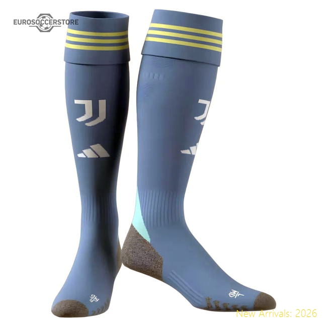 Juventus 2025-2026 Away Gear Juventus (Ash Blue) Football Socks-Jersey Chest: 2026 World Cup Soccer Kits