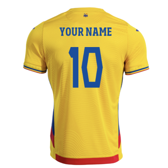 Romania 2025-2026 Home Uniform Romania (Your Name) Football Top-Jersey Chest: 2026 World Cup Soccer Kits