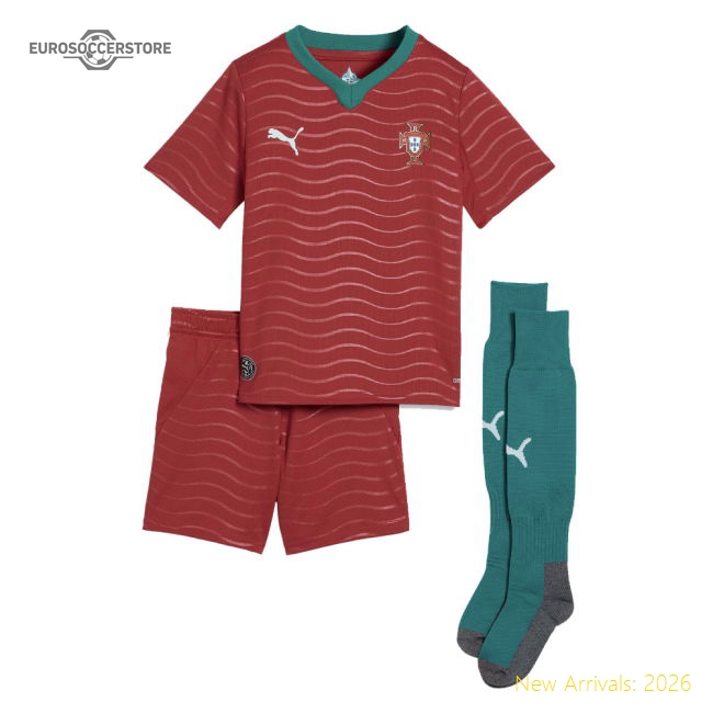 Portugal 2026-2027 Home Uniform Portugal Mini Kit Football Shirt-Jersey Chest: 2026 World Cup Soccer Kits