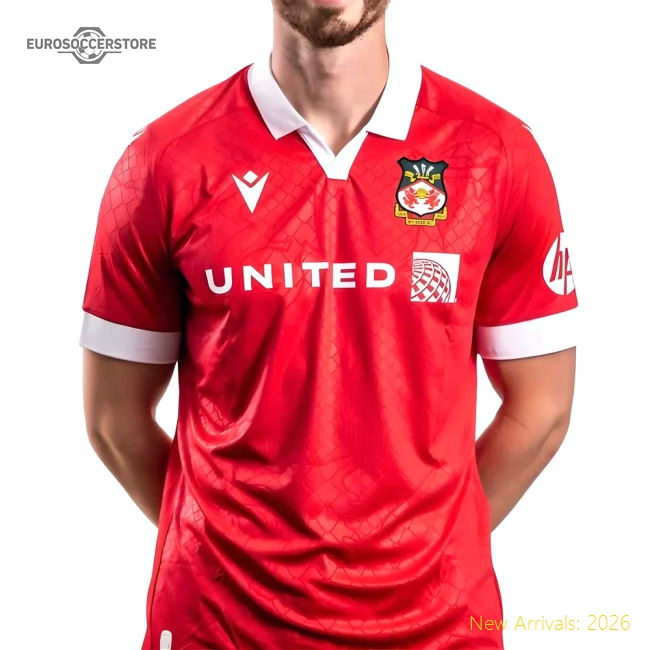 Wrexham 2024-2025 Home Uniform Football Jersey For Diehard Football Fans-Jersey Chest: 2026 World Cup Soccer Kits