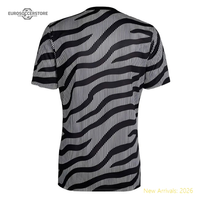 Juventus 2023-2024 Juventus Pre-Match Football Jersey (Black)-Jersey Chest: 2026 World Cup Soccer Kits