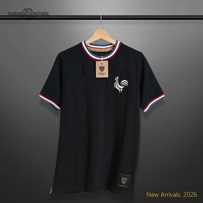 France Vintage France Les Bleus Black Soccer Football Jersey-Jersey Chest: 2026 World Cup Soccer Kits