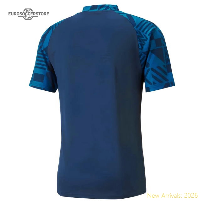Iceland 2022-2023 Iceland Pre Match Football Jersey Blue-Jersey Chest: 2026 World Cup Soccer Kits