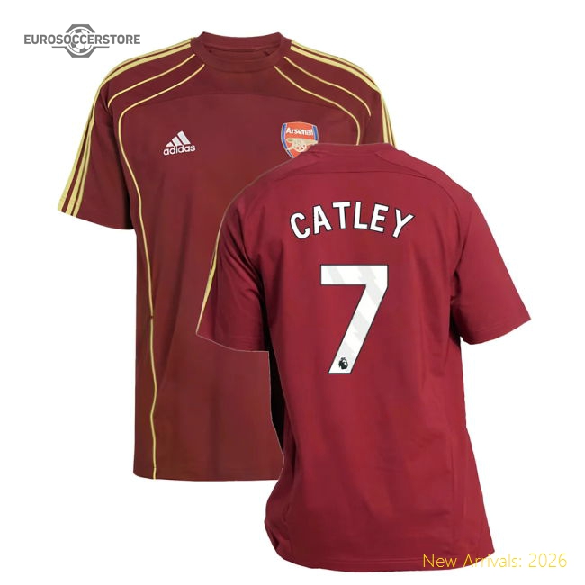 Club Teams,Arsenal 2025-2026 Arsenal Ubp Tee (Noble Maroon) (Catley 7)-Jersey Chest: 2026 World Cup Soccer Kits