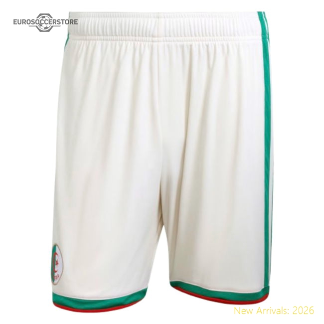 S,Algeria Game Ready 2026-2027 Algeria Home Kit Shorts (White)-Jersey Chest: 2026 World Cup Soccer Kits