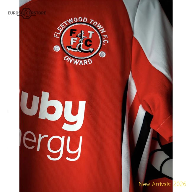 League Two 2025-2026 Home Gear Fleetwood Town Football Jersey-Jersey Chest: 2026 World Cup Soccer Kits