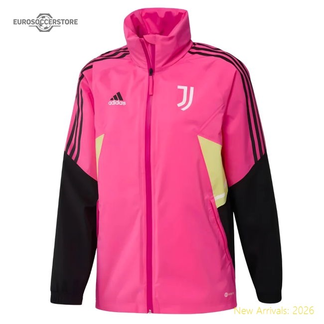 Juventus 2022-2023 Juventus Rain Football Jacket (Pink)-Jersey Chest: 2026 World Cup Soccer Kits
