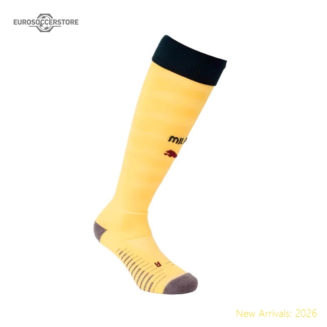 Ac Milan 2025-2026 Third Gear Football Socks (Yellow) For Diehard Footba-Jersey Chest: 2026 World Cup Soccer Kits