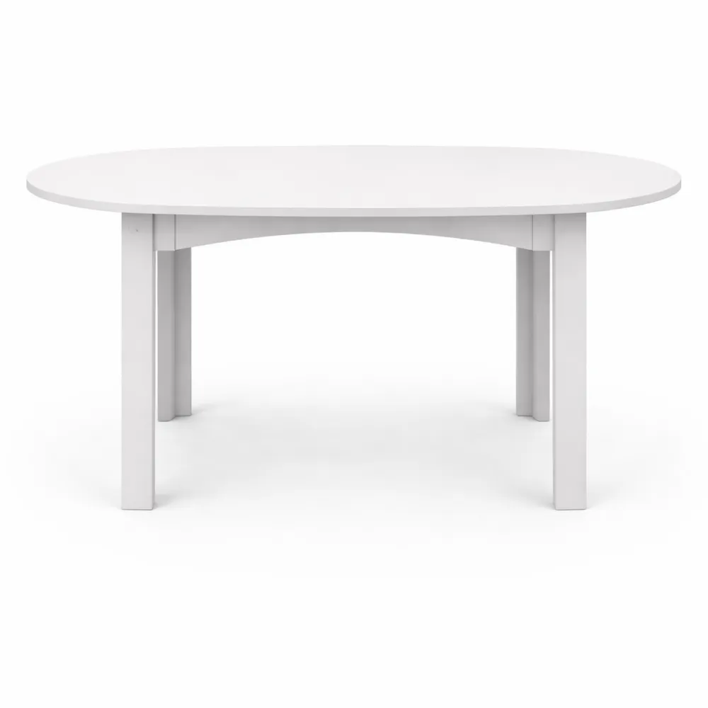 Tavolo da Pranzo Rotondo Estensibile per 4-8 Persone, Bianco 110-150 cm