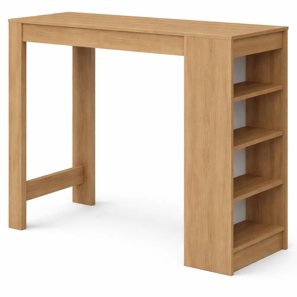 Tavolo da bar in legno naturale 115x50x102,7 cm